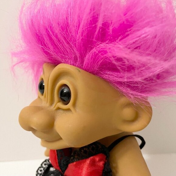 Vintage Russ Troll Doll Red Hot With Lingerie 7 Inch Tall Toy Stains - Picture 5 of 16